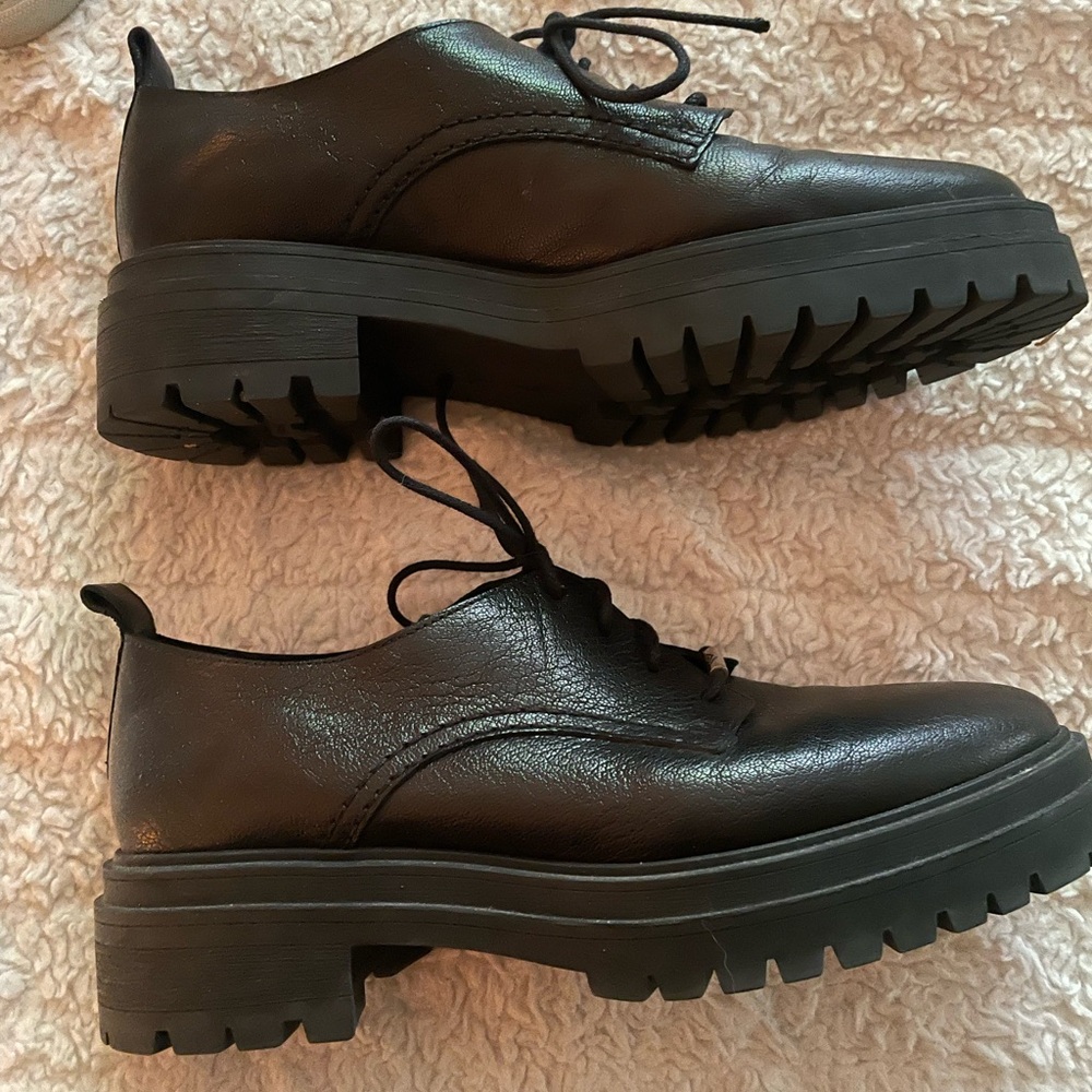 BA&SH Black Leather Camden Oxford Shoes Gorgeous! Excellent Condition! Size 38 - Picture 7 of 10